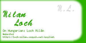 milan loch business card